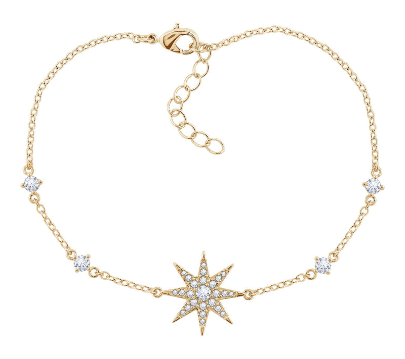 Diamonique Stellar Station Bracelet, Sterling Silver — View 7