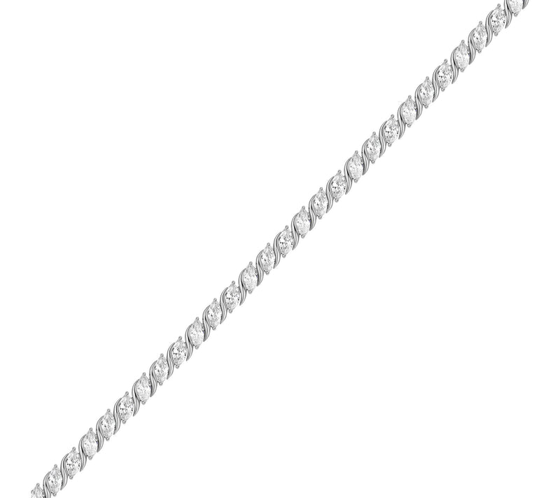 Diamonique Mariquise Tennis Bracelet, SterlingSilver — View 2