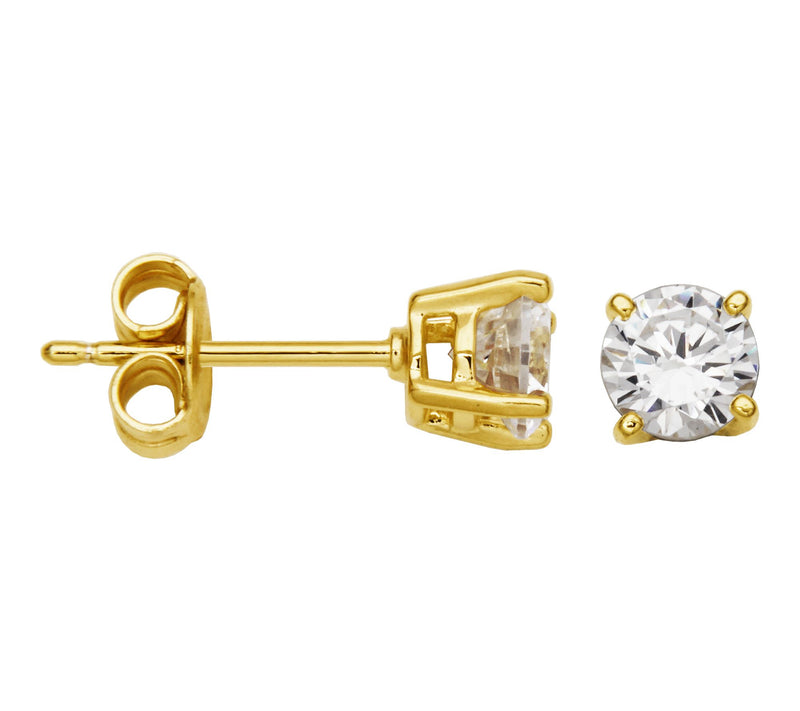 Diamonique 1.80 cttw Round Stud Earrings, Sterling Silver — View 10