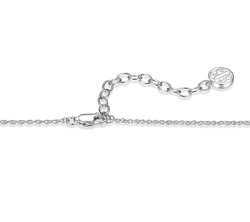 Diamonique 3.30 cttw Solitaire Pendant w/ Chain, Sterling — View 3