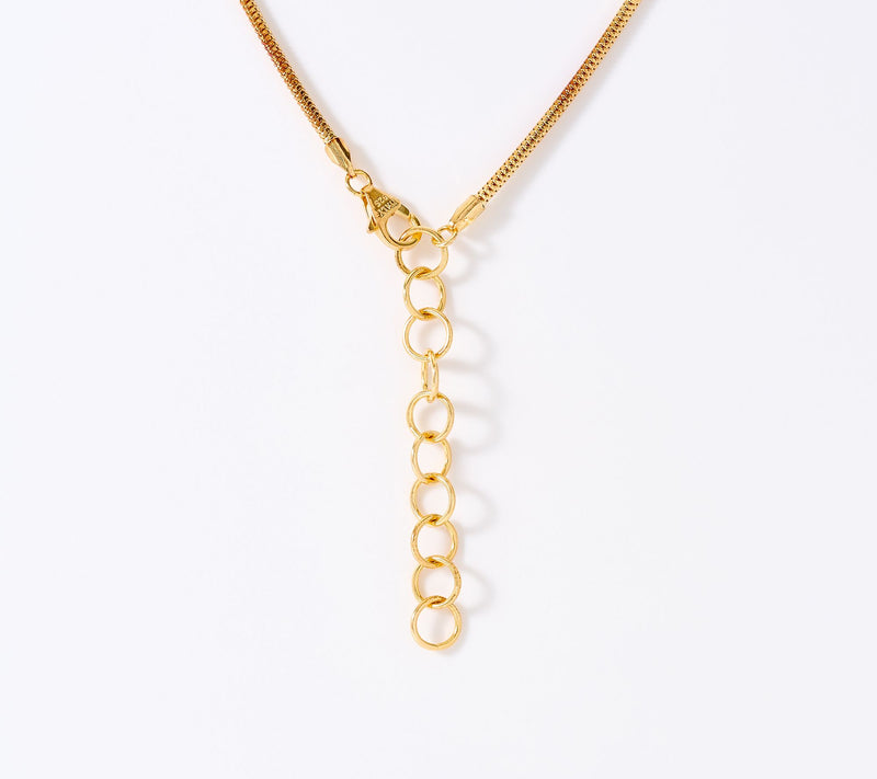 David Markstein Sterling Silver Snake Chain 18" + 2" Extender — View 3