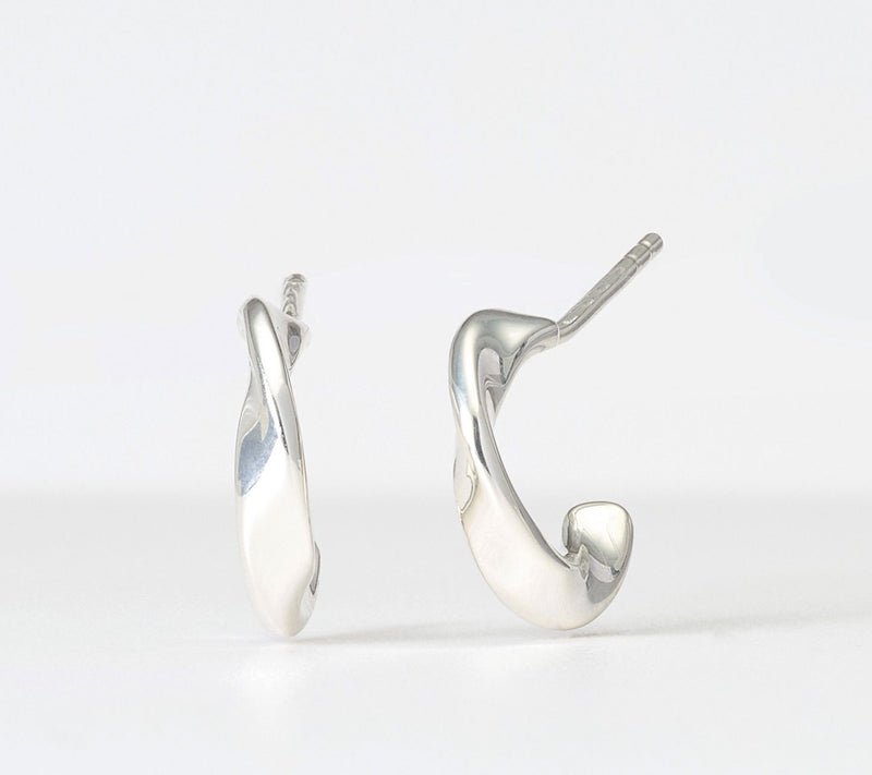 Christian James by Scott Grimes Sterling Silver 1/2" Ripple Hoop Earrings — Main view