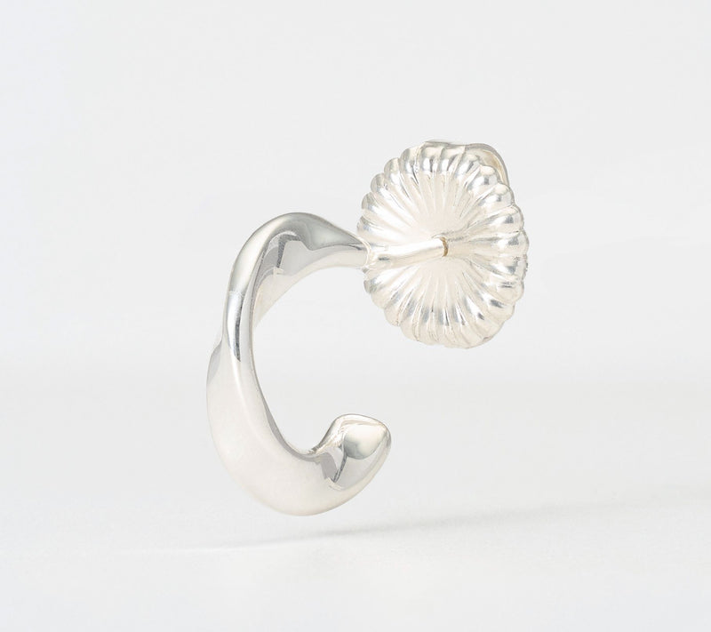 Christian James by Scott Grimes Sterling Silver 1/2" Ripple Hoop Earrings — View 2