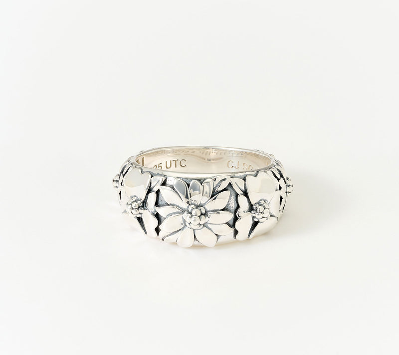 Christian James by Scott Grimes Sterling Silver Floral Garden Ring — Main view