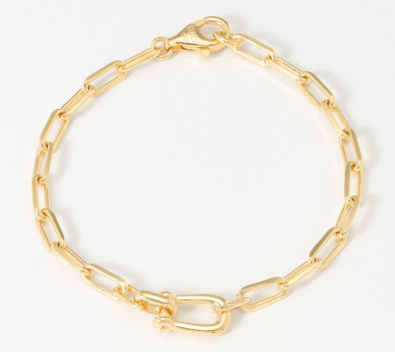 Ultrafine 950 Silver Horseshoe Buckle Bracelet — View 7