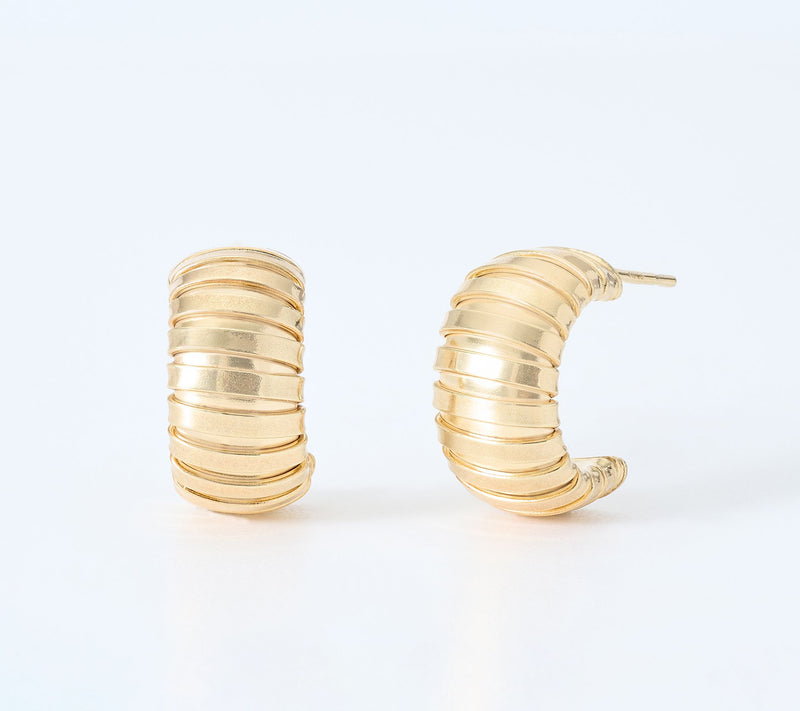 Ultrafine 950 Silver 1/2" Tubogas Hoop Earrings — View 7