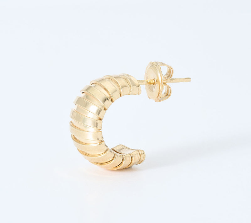 Ultrafine 950 Silver 1/2" Tubogas Hoop Earrings — View 2