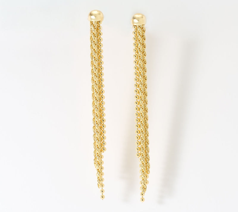 Ultrafine 950 Silver Beaded Dangle Earrings — View 5
