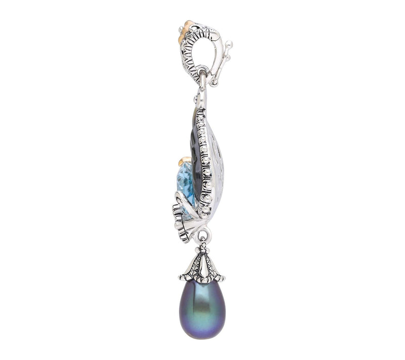 Barbara Bixby Sterling & 18K Gemstone Wing Enhancer — View 2