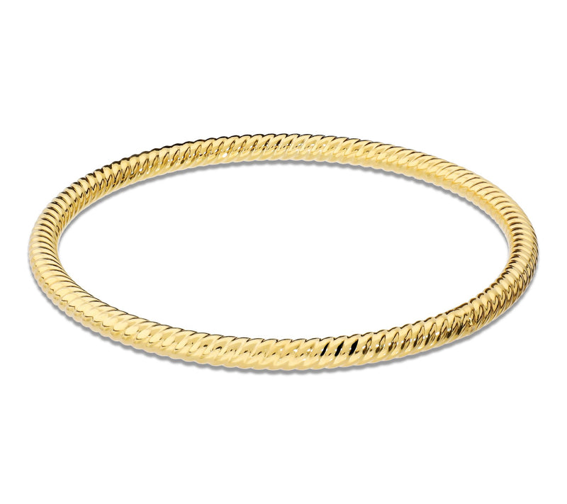 Bronzo Italia 4mm Striped Tube Slip On Bangle — View 8
