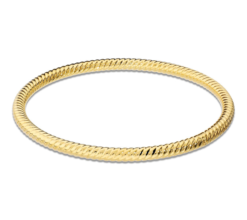 Bronzo Italia 4mm Striped Tube Slip On Bangle — Main view