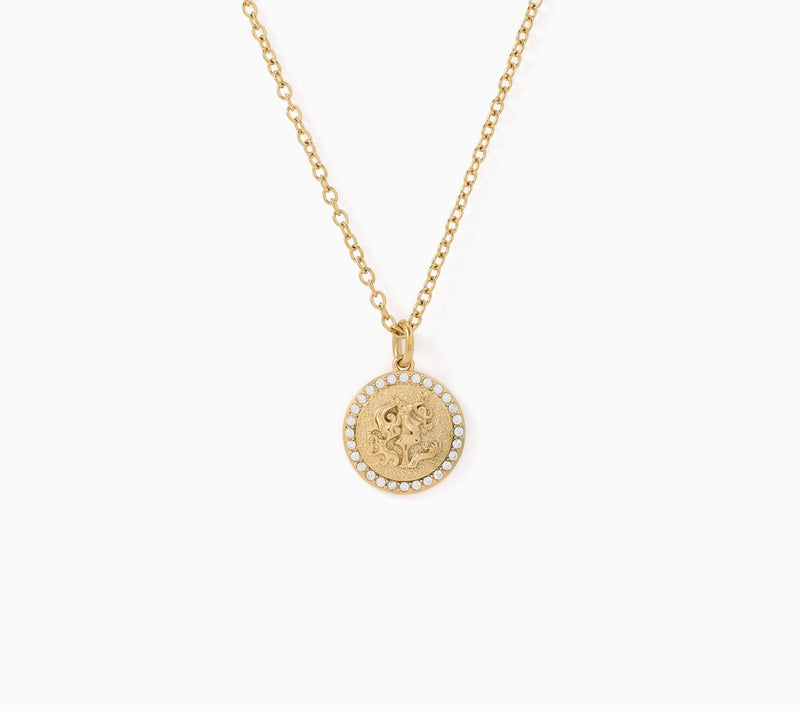 Steel by Diamonique Zodiac Pendant Necklace — Main view