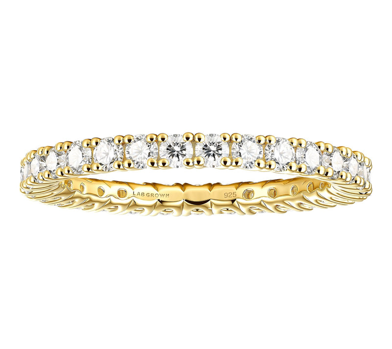 Fire Light Lab Grown Diamond Eternity Band Ring, Sterling — View 3