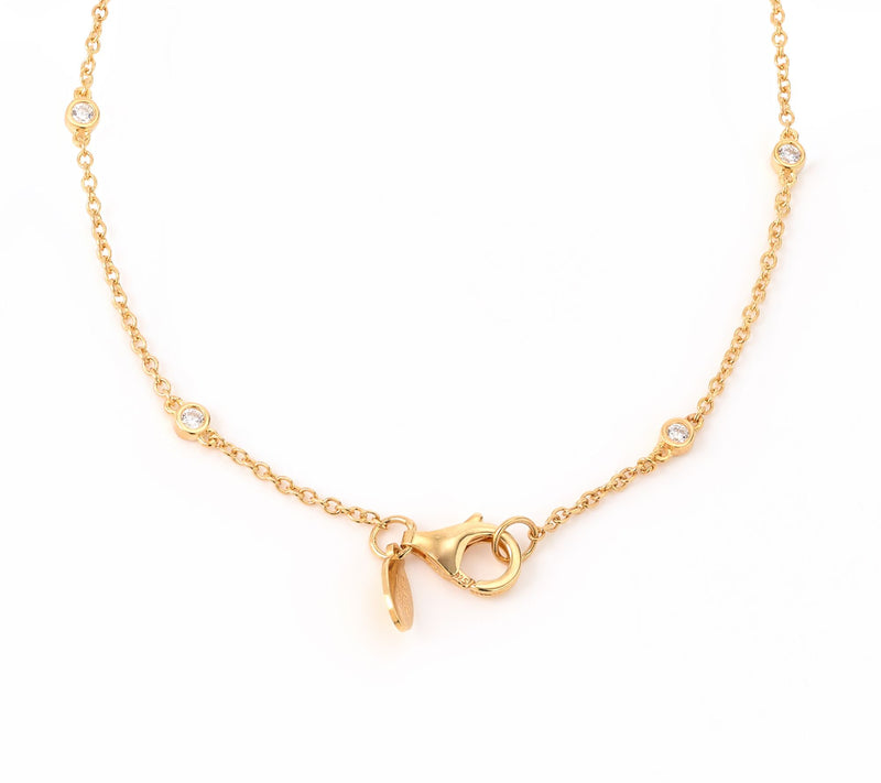 Diamonique x Kathy Levine Summer Fling Star Charm Anklet, Sterl — View 3