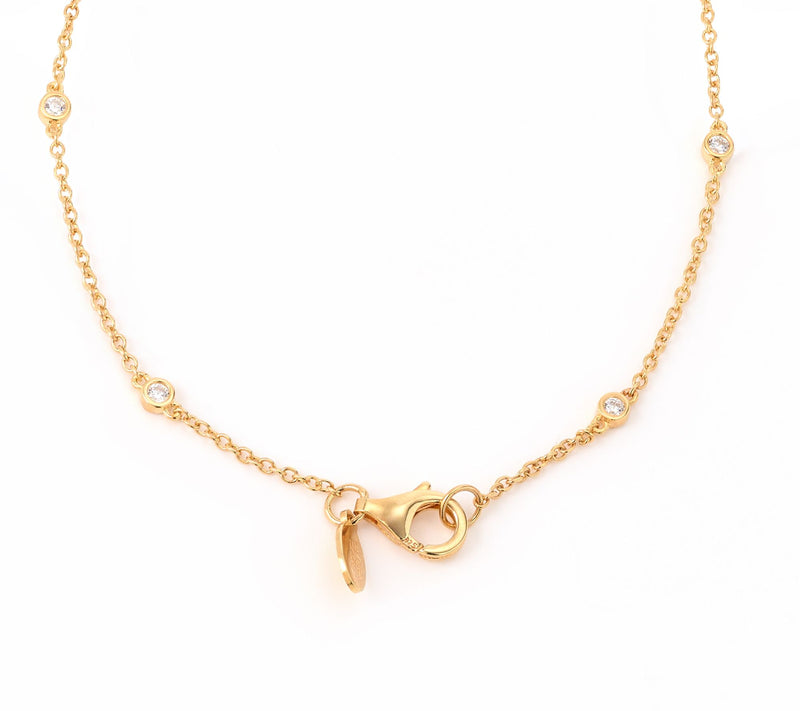 Diamonique x Kathy Levine Summer Fling Flip-Flop Charm Anklet, Sterl — View 4