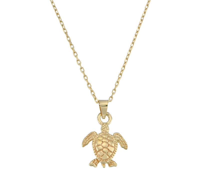 Silver Style Baby Turtle Pendant w/ Chain, Sterling — View 3