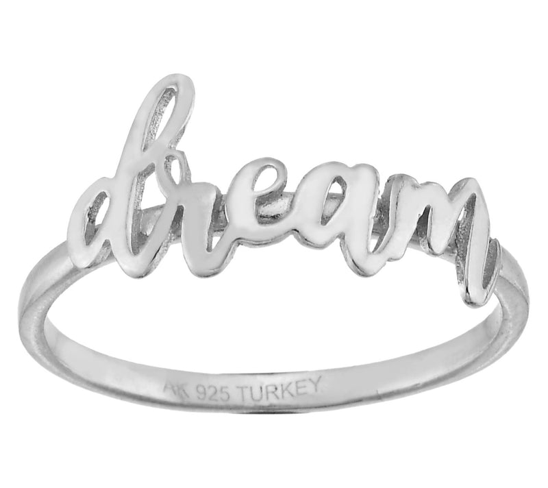 Silver Style Dream Script Ring, Sterling — View 5