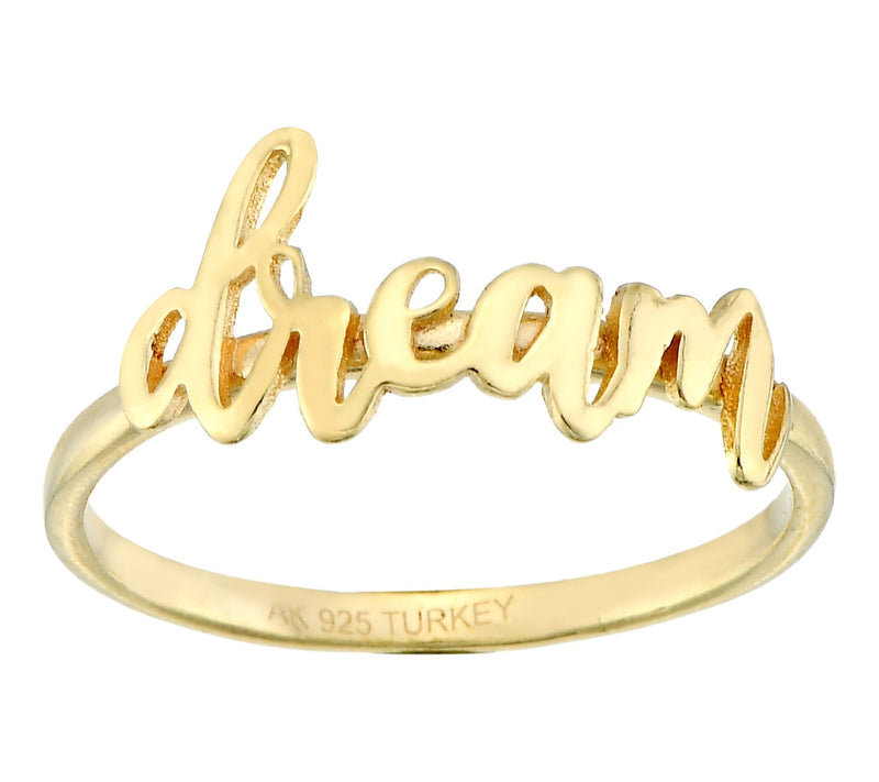 Silver Style Dream Script Ring, Sterling — View 2