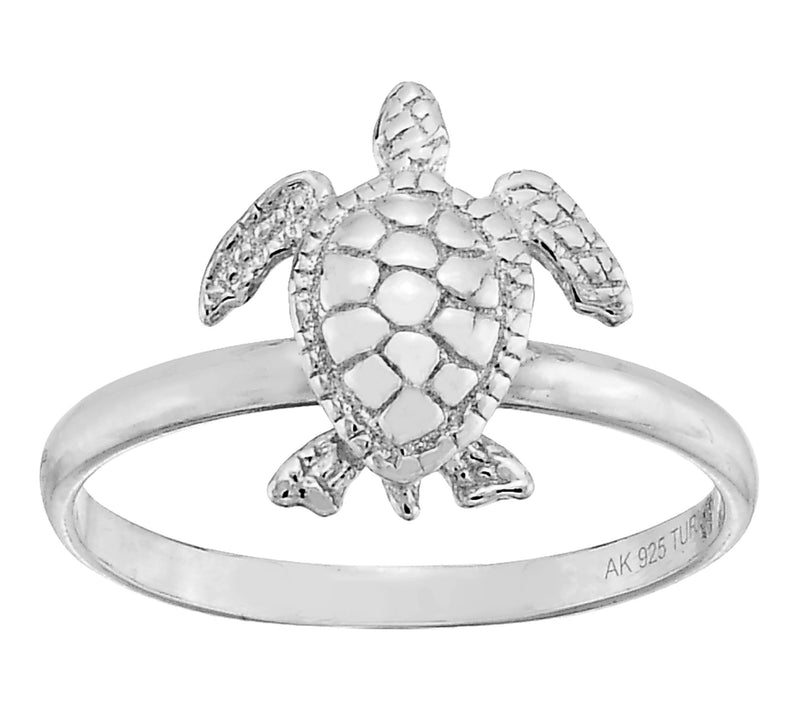 Silver Style Baby Turtle Ring, Sterling — Main view