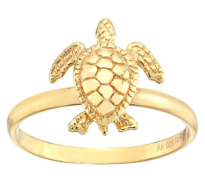 Silver Style Baby Turtle Ring, Sterling — View 6