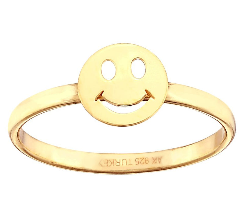 Silver Style Smiley Face Ring, Sterling — View 6