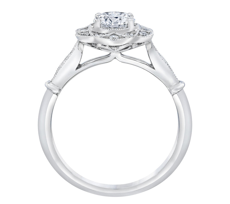 John Digangi VS Collection Flower Diamond Ring,Platinum — View 3