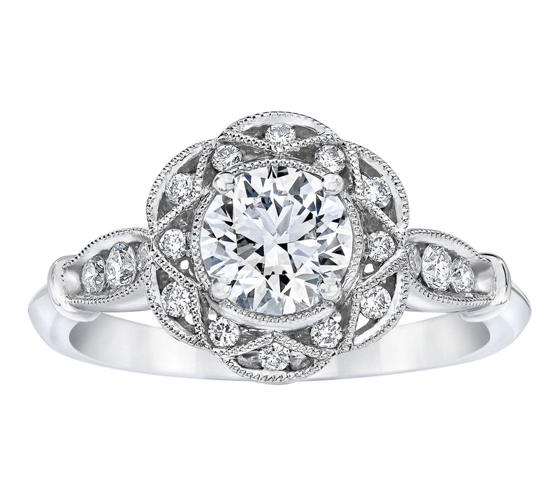 John Digangi VS Collection Flower Diamond Ring,Platinum — View 5