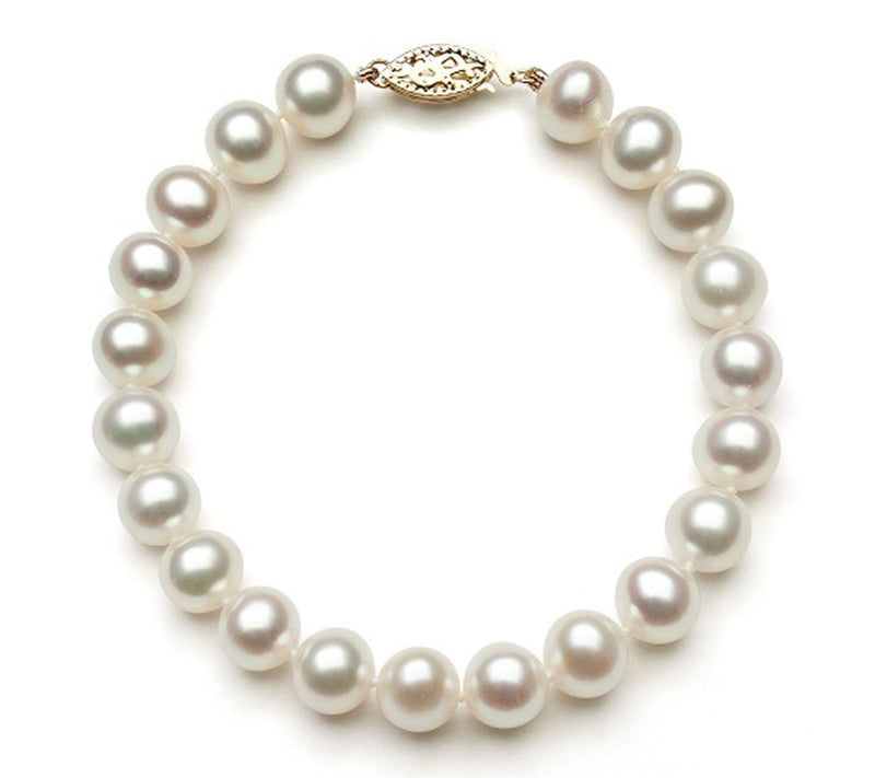 Amour De Pearl 8-9mm Cultured Pearl Bracelet, 14K Gold — View 3