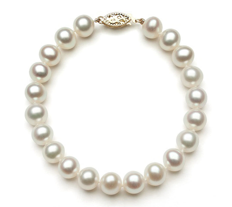 Amour De Pearl 9-10mm Cultured Pearl Bracelet,14K Gold — View 3