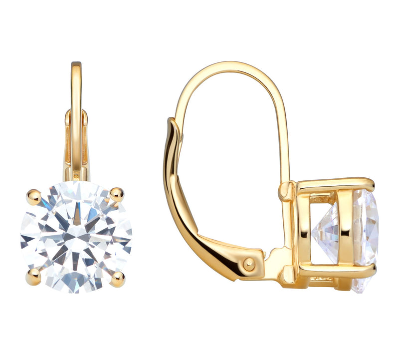Diamonique 5.15 cttw Leverback Earrings, Sterling Silver — View 6