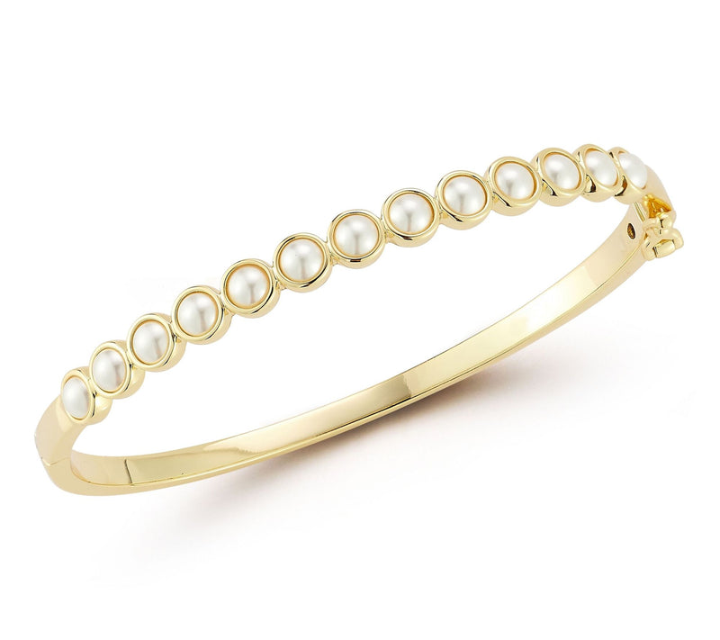 Rachel Zoe Cultured Pearl Bangle, Sterling Silver — View 8