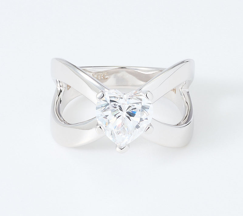 Diamonique x Kathy Levine 3ct Heart Kathy's Ring Bronze — View 7