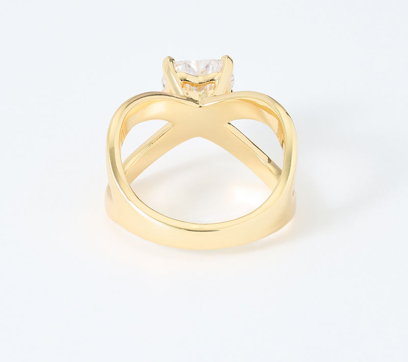 Diamonique x Kathy Levine 3ct Heart Kathy's Ring Bronze — View 3