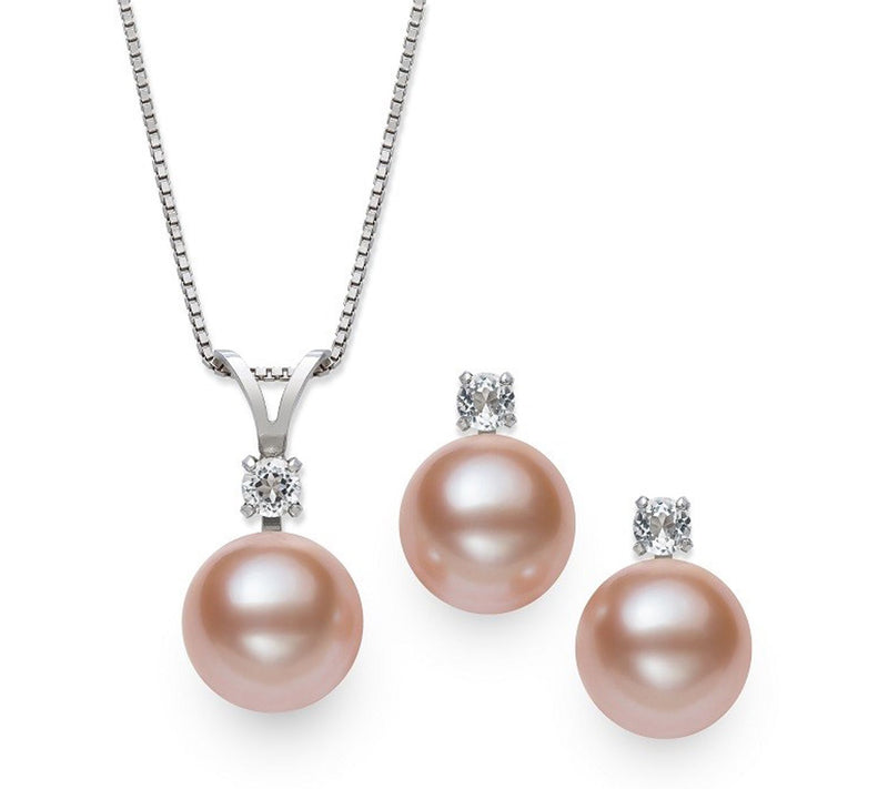 Amour De Pearl Cultured Pearl Necklace & Earrings, Sterling — View 10