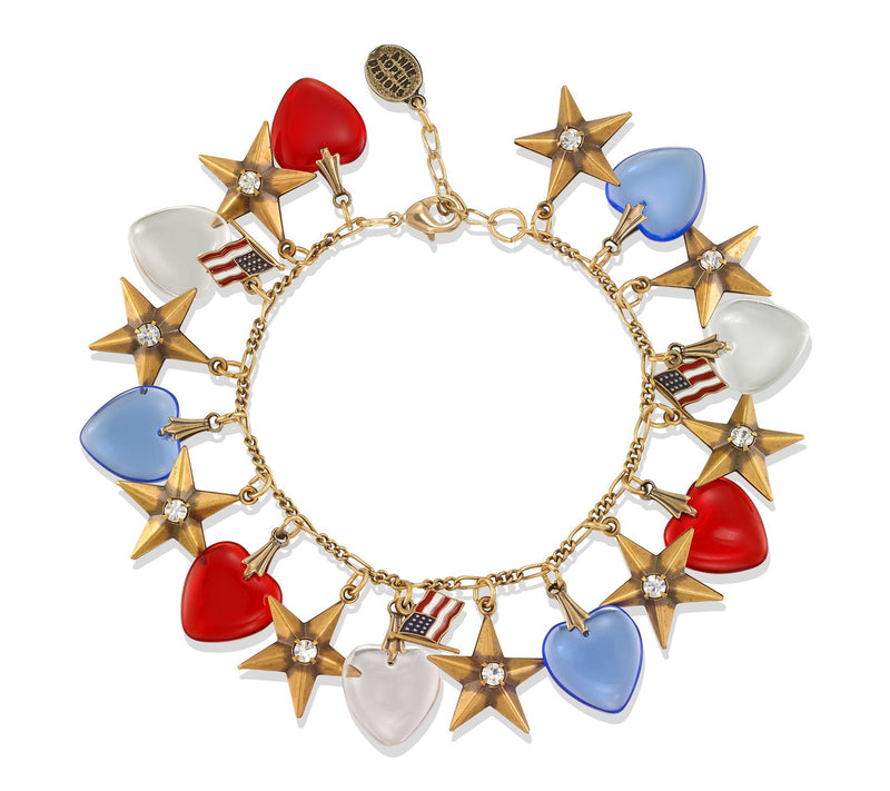 Anne Koplik Stars, Hearts & Flags Americana Charm Bracelet — Main view