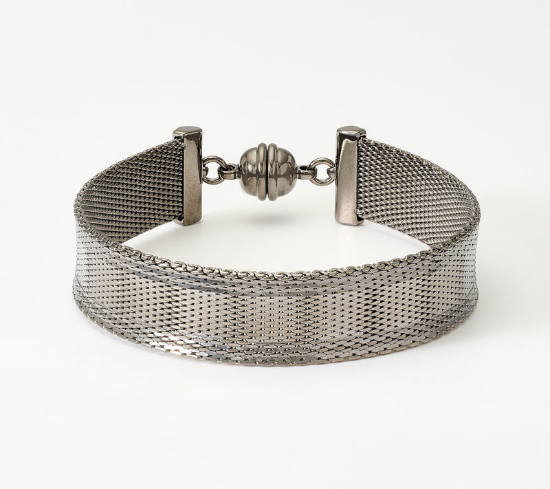 David Markstein Bronze Couture Reversible Mesh Status Magnetic Bracelet — View 15