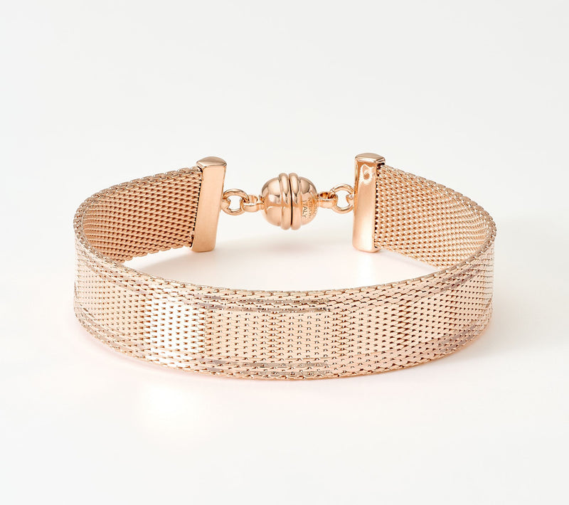 David Markstein Bronze Couture Reversible Mesh Status Magnetic Bracelet — View 5