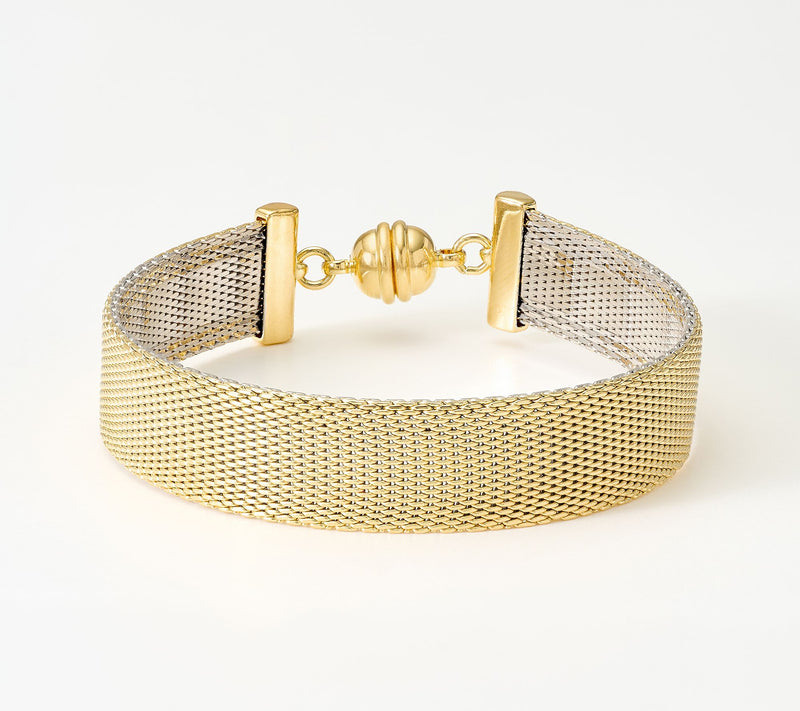 David Markstein Bronze Couture Reversible Mesh Status Magnetic Bracelet — View 18