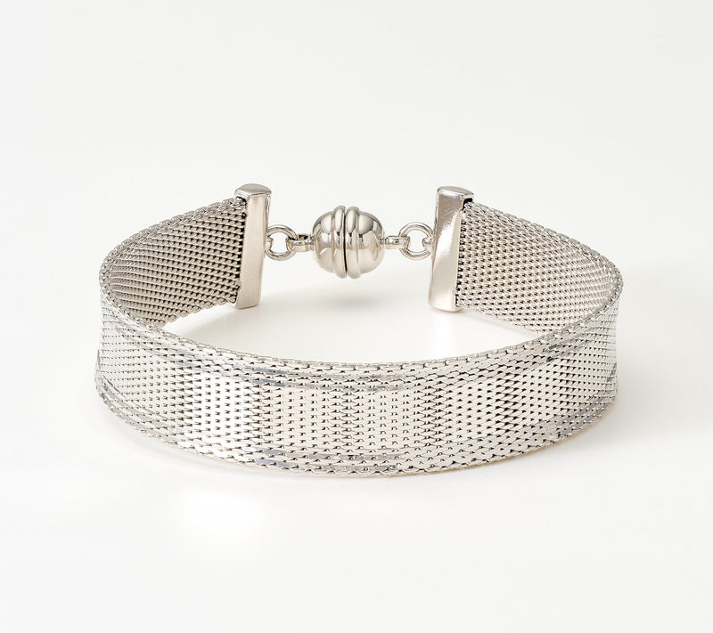 David Markstein Bronze Couture Reversible Mesh Status Magnetic Bracelet — View 9