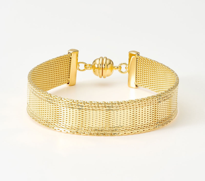 David Markstein Bronze Couture Reversible Mesh Status Magnetic Bracelet — View 11