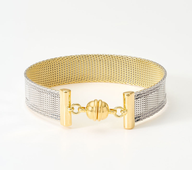 David Markstein Bronze Couture Reversible Mesh Status Magnetic Bracelet — View 21