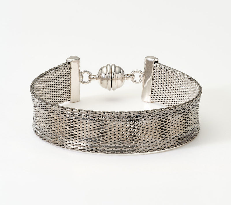 David Markstein Bronze Couture Reversible Mesh Status Magnetic Bracelet — View 17