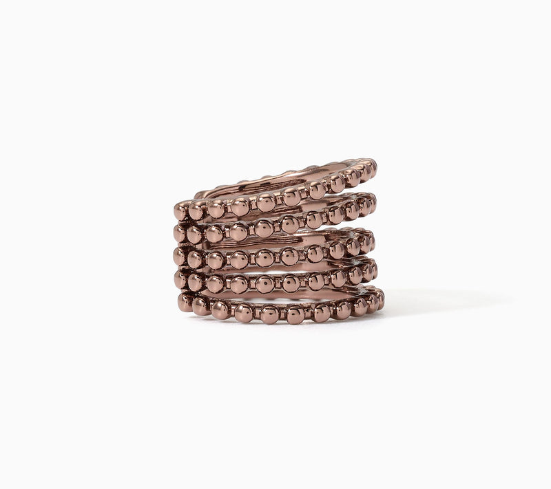 David Markstein Bronze Updated Beaded Multi-Row Ear Cuff — View 5