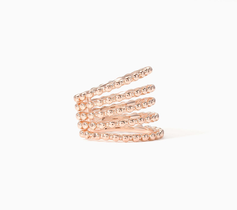 David Markstein Bronze Updated Beaded Multi-Row Ear Cuff — View 7