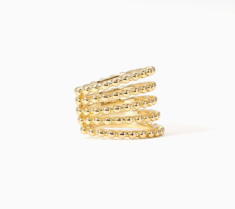 David Markstein Bronze Updated Beaded Multi-Row Ear Cuff — View 11