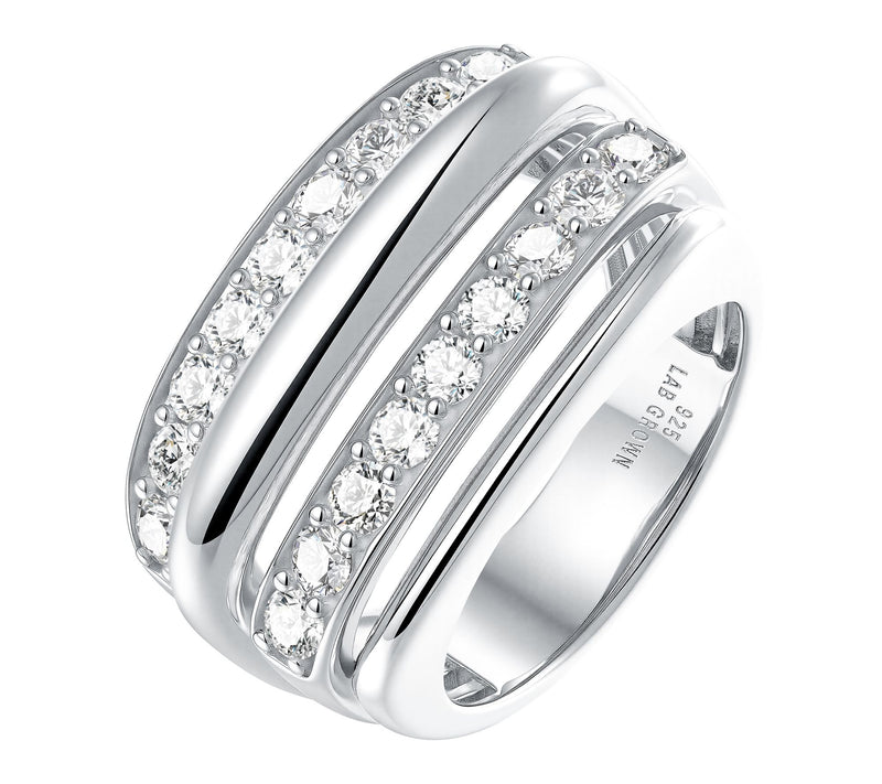 Jen by Jennifer Miller Lab Grown Diamond SplitRing, Sterling — View 3
