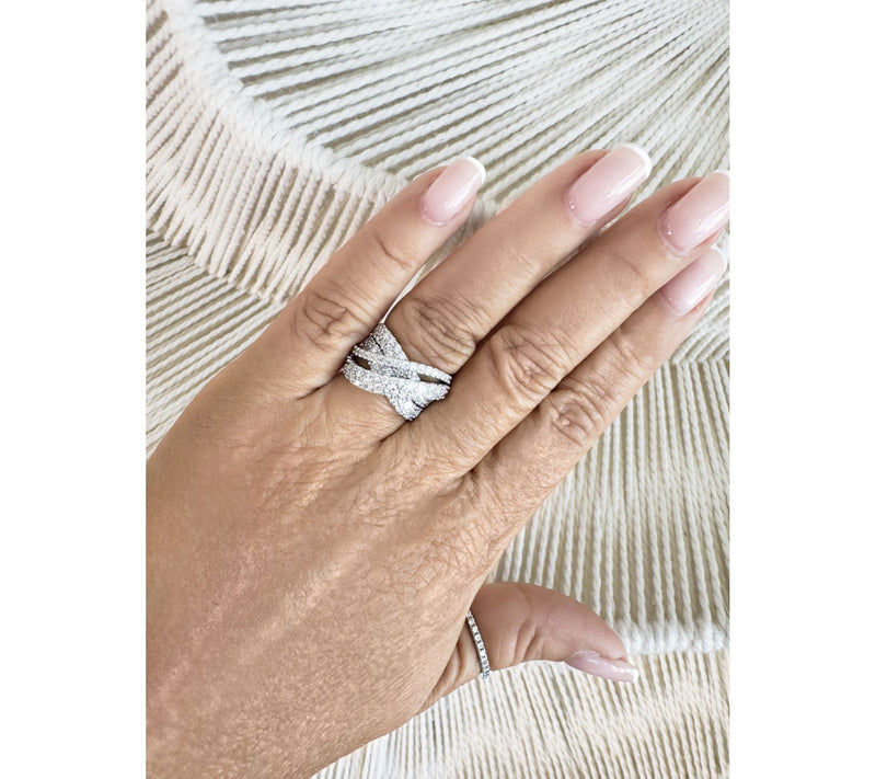 Jen by Jennifer Miller Lab Grown Diamond Highway Ring, Sterlin — View 4