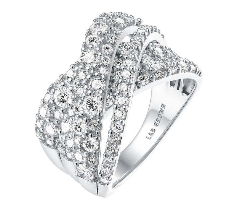 Jen by Jennifer Miller Lab Grown Diamond Highway Ring, Sterlin — View 5