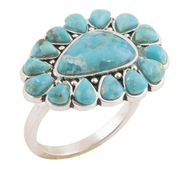 Barse Artisan Crafted Durango Turquoise Cocktail Ring — View 2