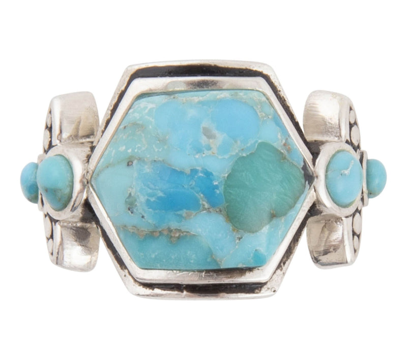 Barse Artisan Crafted Emile Blue Turquoise Ring — Main view